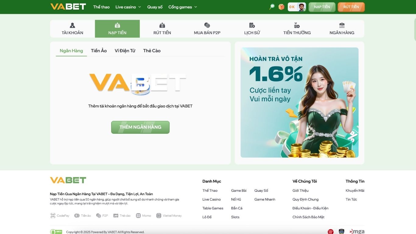 Hướng dẫn giao dịch Vabet