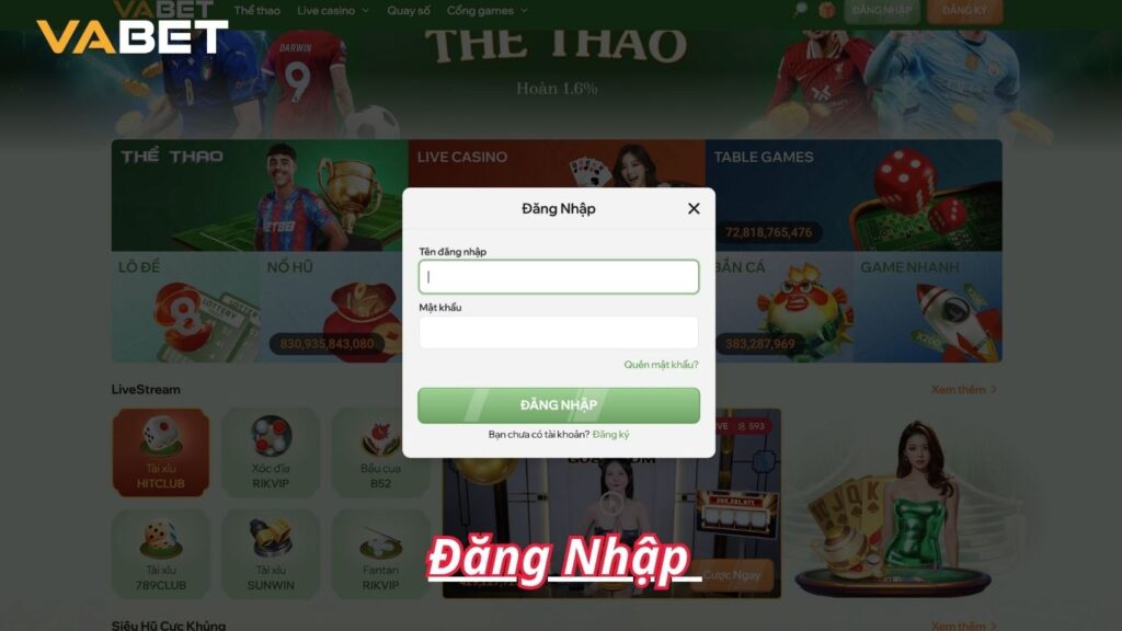 Hướng dẫn đăng nhập Vabet chi tiết từng bước